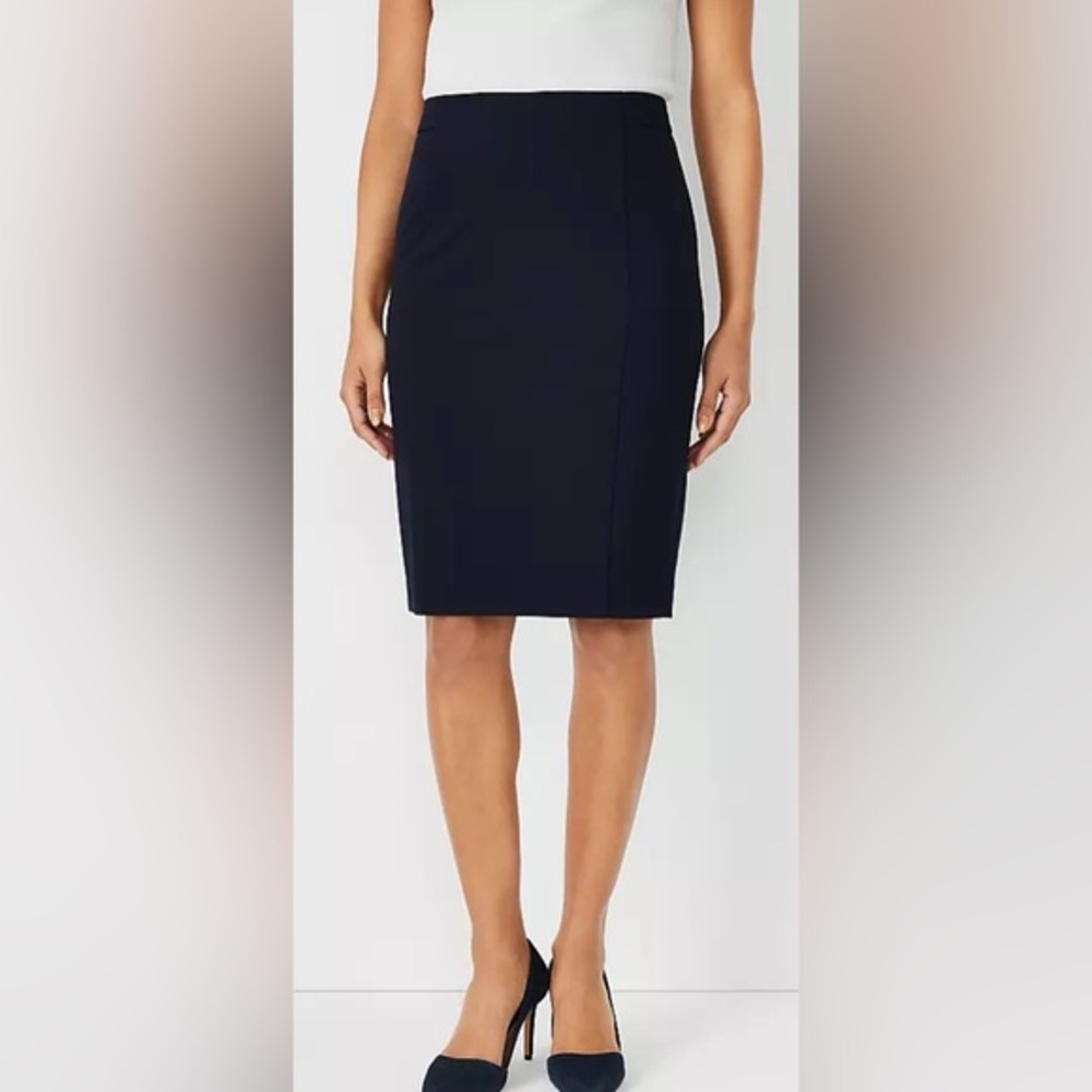 Ann Taylor Black Pencil Skirt - Tailored Knit